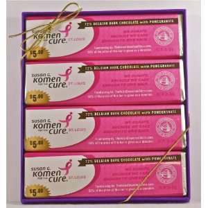 0z Susan G. Komen Belgian 72% Dark Chocolate with Pomegranate