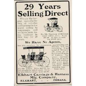  1902 Ad Elkhart Carriage & Harness Co. Stanhope Surrey 