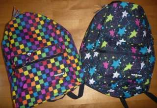   YAK PAK BACKPACK School book bag Full Size *U PICK Bright CHECKS STARS