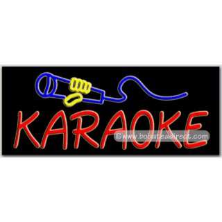 Karaoke, Logo Neon Sign (13H x 32L x Grocery & Gourmet Food