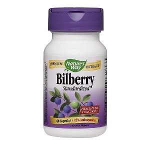  Natures Way Bilberry, Standardized, 80mg   60 Capsules 
