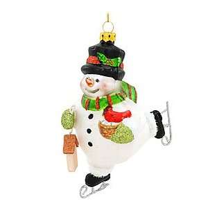  Snowman Skating with Bird House Ornament: Home & Kitchen