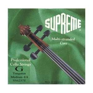 Super Sensitive Supreme Cello Strings G, Medium 4/4 Size