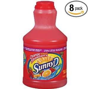 SunnyD Orange Fused Strawberry Drink (Shelf Stable), 48 Ounce Bottles 