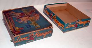 1940s LONE RANGER BUBBLE GUM STORE COUNTER DISPLAY BOX  