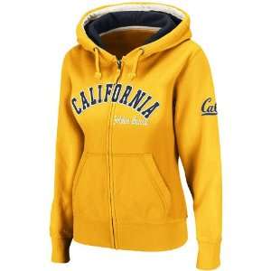   Cal Bears Ladies Gold Express Full Zip Hoodie Sweatshirt: Sports