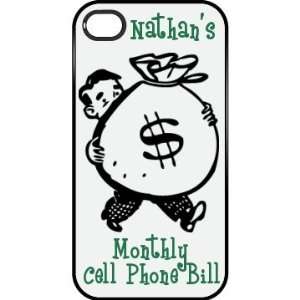  Nathans Cell Bill Cover: Custom iPhone 4 & 4s Case Black 