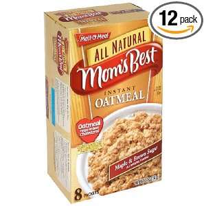 Moms Best All Natural Maple Brown Sugar Instant Oatmeal, 8 Count 