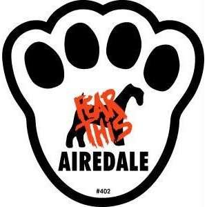   This Airedale Pawprint Window Decal w/Suction Cup