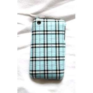  Clearance item: iPhone 3g 3gs Light Blue Checker Pattern 