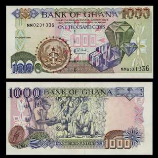 1000 CEDIS Banknote of GHANA   2003   GEMSTONES   UNC  