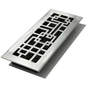  Grates ABA412 NKL 4 Inch by 12 Inch Abstract Aluminum Nickel Floor 