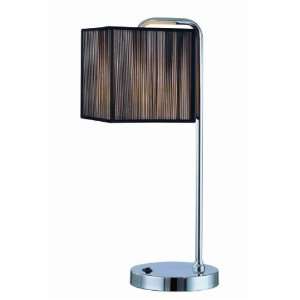   Linea Table Lamp, Chrome with Black Stringed Shade: Home Improvement