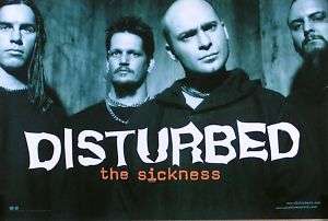 DISTURBED 2000 THE SICKNESS SMALL PROMO POSTER  