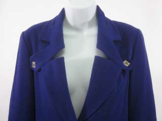 KARL LAGERFELD Royal Blue Button Up Blazer Jacket Sz 36  