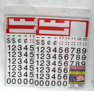Set Of 2 For Sale Sign Kits With Stick On Numbers New  