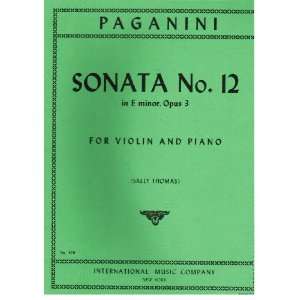   Violin & Piano (Intl Music Co, 576) Paganini, Sally Thomas Books