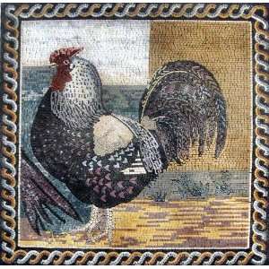  40x40 Kitchen Backsplash Rooster Marble Mosaic Art: Home 