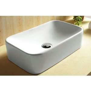  Caracalla CA4120 Rectangular White Ceramic Vessel Bathroom 