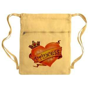   Bag Sack Pack Yellow Princess Crowned Pink Heart: Everything Else