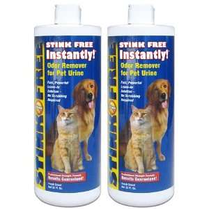  STINK FREE Instantly Pet Urine Odor Remover BOGO (2 QTS 