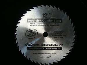 OLDHAM #120CT 12 44T INDUSTRIAL STEEL BLADE 1 BORE (USA)  