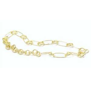  18kt Gold Plated Carlota Signature Link Necklace: Jewelry