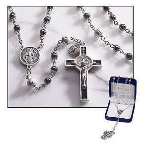 Gifts of Faith Milagros Paloa Carola Catholic 6mm Hematite Bead Rosary 