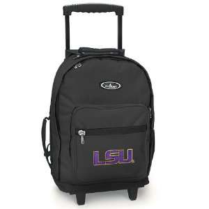  LSU Tigers Rolling Backpack LSU   Wheeled Travel or School Carry 