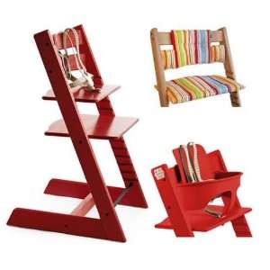  Stokke Tripp Trapp High Chair, Cushion and Baby Rail: Baby