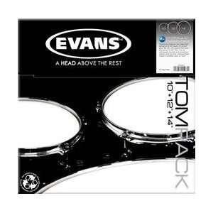   Evans Hydraulic Glass 10/12/14 Fusion Drum Head Pack 