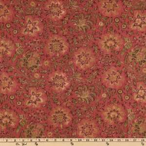  54 Wide Starflower Warm Red Fabric By The Yard Arts 