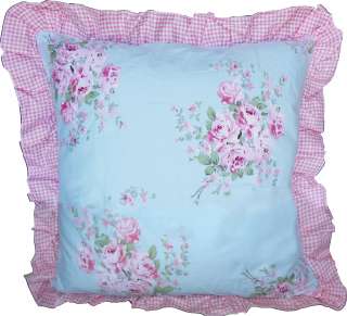   princess chic country pink blue rose floral duvet cover bedskirt set