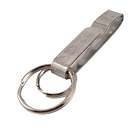 Stainless Steel Clip Keyring Belt Charm Silver Tone