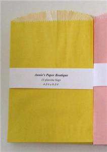 15 Yellow Glassine Lined Paper Bags {Small} Favor Treat  