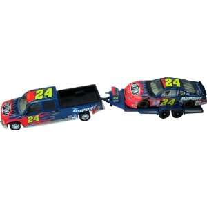 Jeff GordonUnsigned 2001 Crew Cab, Open Trailer and 1:24 Scale Die 
