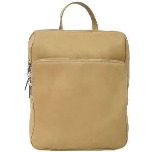  Piel Leather Slim Front Pocket Backpack Sand: Office 