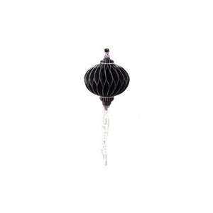  12 Black and Silver Elegant Finial Christmas Ornament: Home & Kitchen