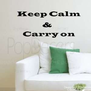   PopDecors Design. Keep Calm & Carry on words decals: Home & Kitchen