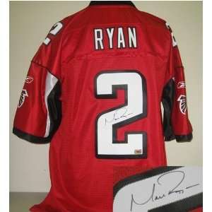 Matt Ryan Autographed Red Reebok Eqt Falcons Jersey:  