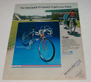 1973  FREE SPIRIT 10 Speed bicycle ad  