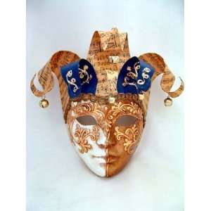   Lucia Masquerade Jolly Colla Gold/White Carnival Mask