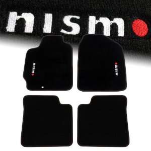   Fit JDM Nismo Non Skid Rubber Backing Black Floor Mats ( Front + Rear