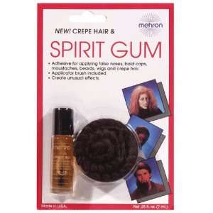  Spirit Gum w/Brown Crepe Hair (1 per package) Toys 