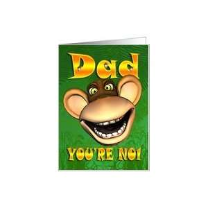  Fathers Day Card cute Monkey face Card Health & Personal 