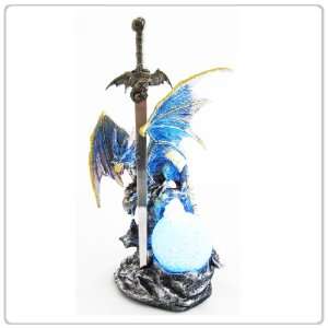   Letter Opener Sword with Color Changing Magic Crystal Balll Home