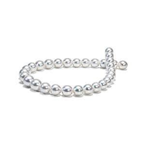 White South Sea Oval Pearl Necklace, 12.0 14.6 mm: Jewelry