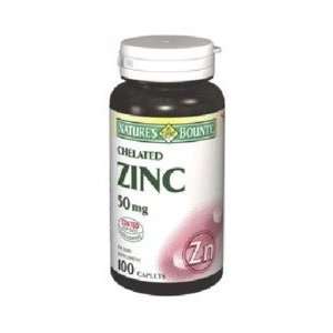  Natures Bounty Zinc Tablets Chelated 50mg 100 Health 