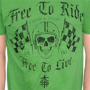  Truth Soul Armor Life Ride T Shirt   Medium/Green 