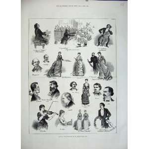    1883 Musical Recollections St James Hall Violin Men